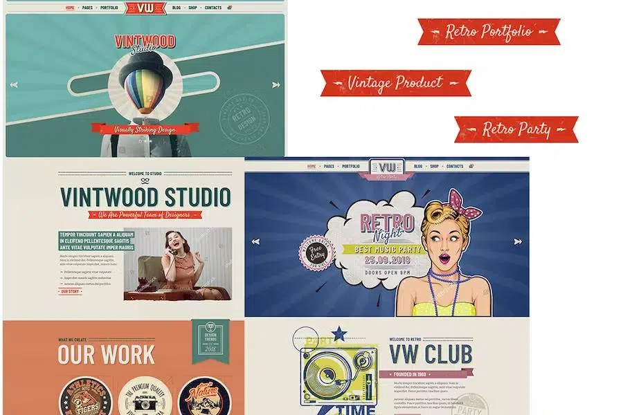 VintWood – a Vintage, Retro WordPress Theme