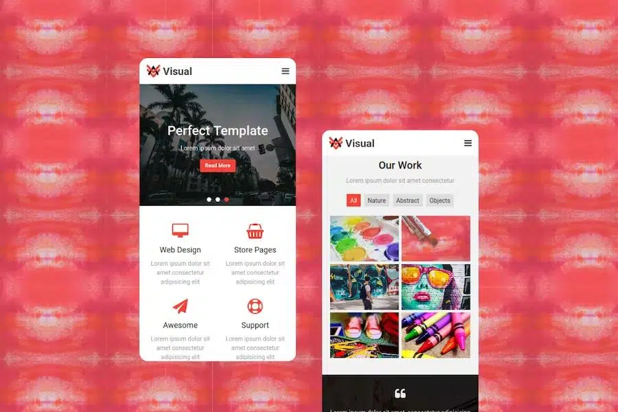 Visual – Multipurpose Mobile Template