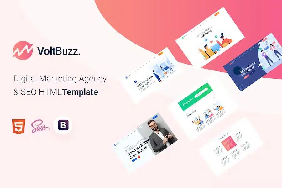 VoltBuzz – Digital Marketing Agency HTML Template