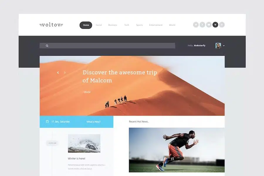 Voltov – Blog and Magzine HTML Template