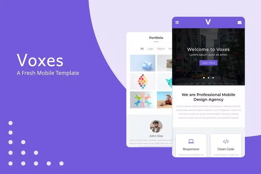 Voxes – A Fresh Mobile Template