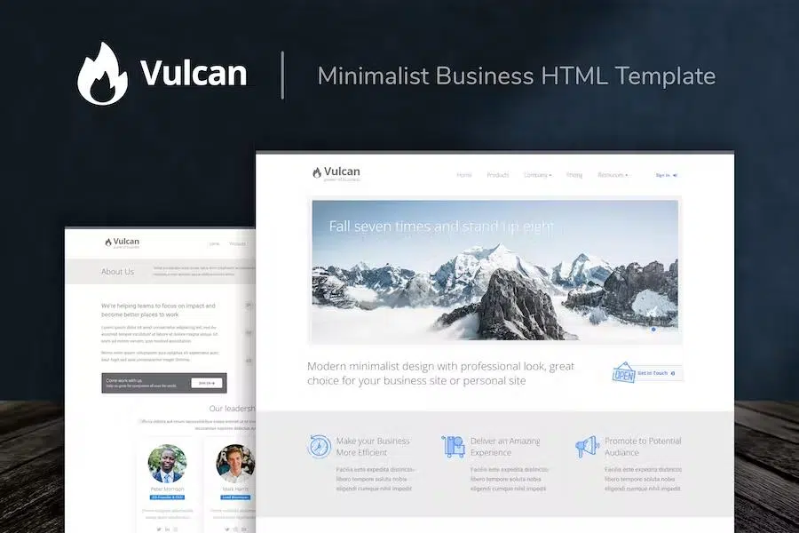 Vulcan – Minimalist Business HTML Template