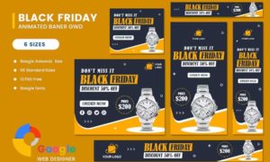 Watch Sale Black Friday HTML5 Banner Ads GWD