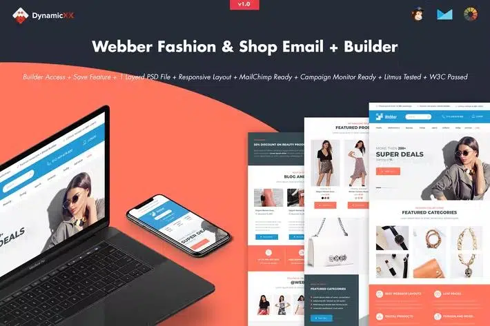 Webber – Responsive Email + Online Template Builder