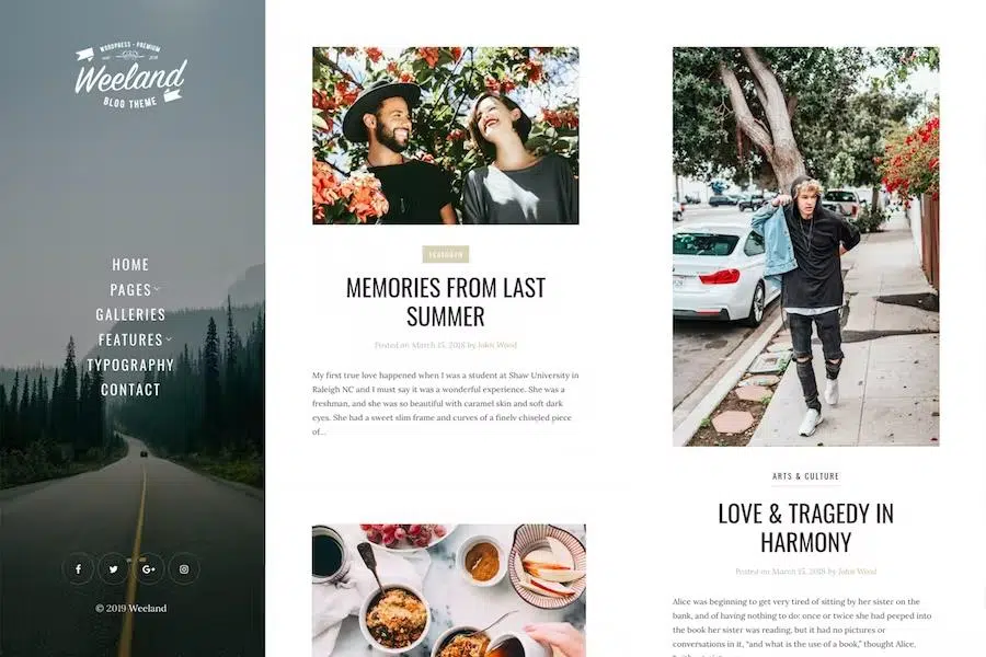 Weeland – Masonry Lifestyle WordPress Blog Theme