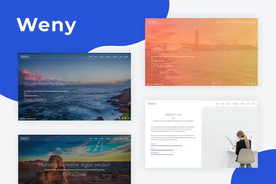 Weny – Responsive Coming Soon Template