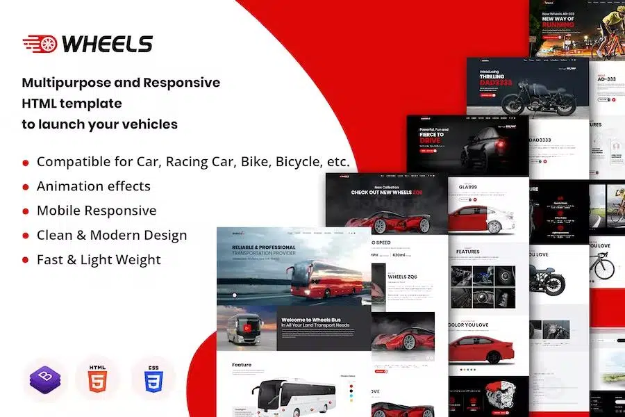 Wheels – Automobile Business Multipurpose And Responsive HTML Template