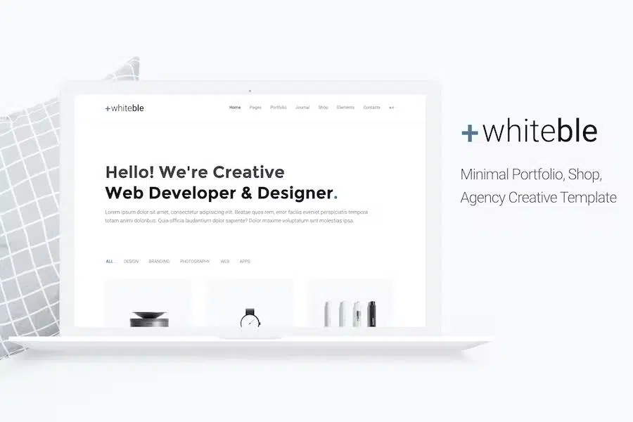 Whiteble – Minimal Portfolio, Agency, Shop, Creative HTML Template