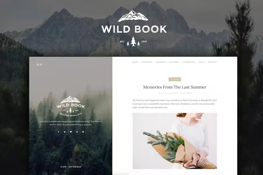 Wild Book – Vintage & Elegant WordPress Blog Theme