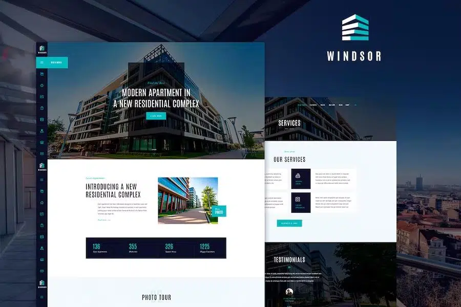 Windsor – Apartment Complex Single Property Site Template