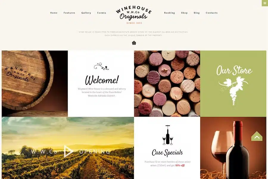 Wine House – Vineyard & Restaurant Liquor Store WordPress Theme