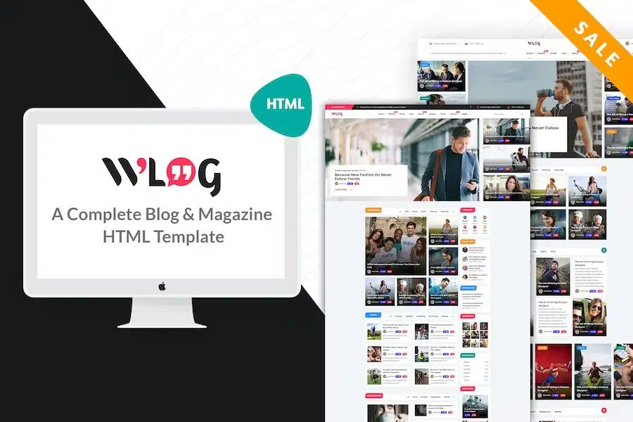 Wlog – Blog and Magazine HTML Template