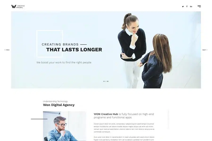 WON – Clean Multipurpose HTML