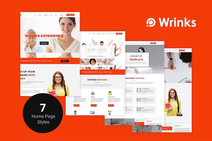 Wrinks – Multipages Business HTML5 Template