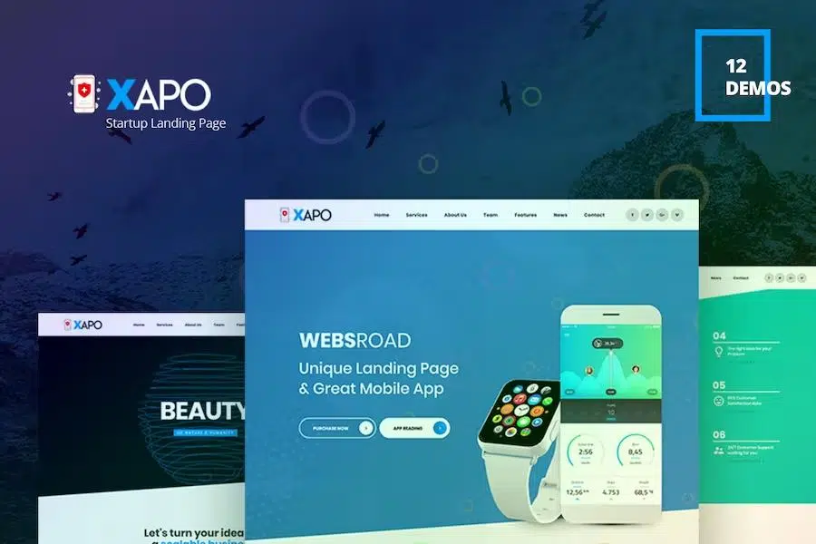 Xapo – Responsive Landing Page Template