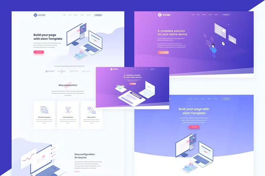 XIOM – SaaS, Software, WebApp and Startup Tech HTML Template