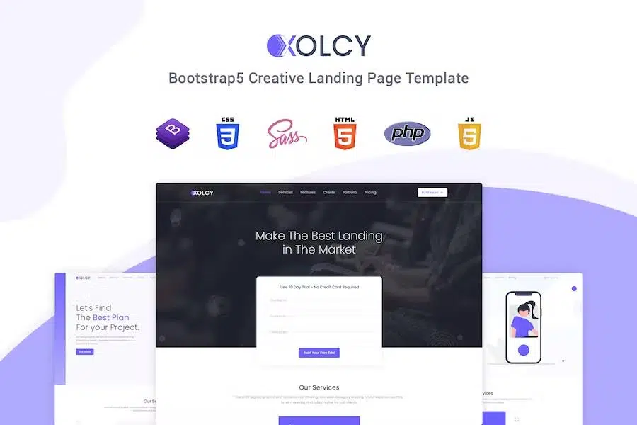 Xolcy – Angular Js Landing Page Template