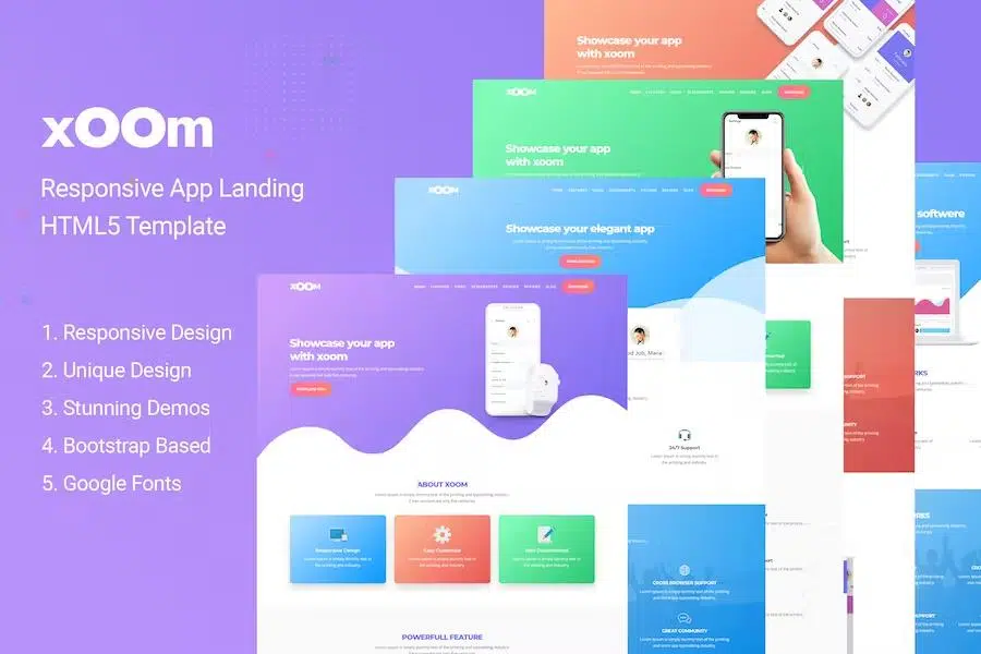 XOOM – App Landing Page