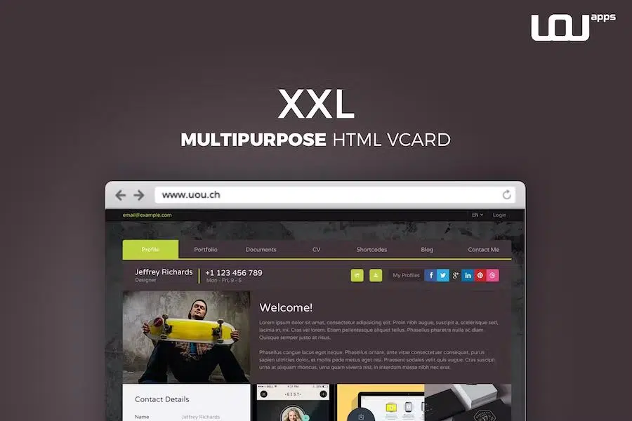 XXL – Multipurpose HTML vCard