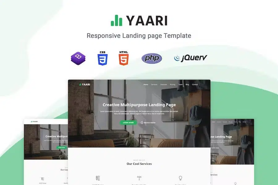 Yaari – Landing Page Template