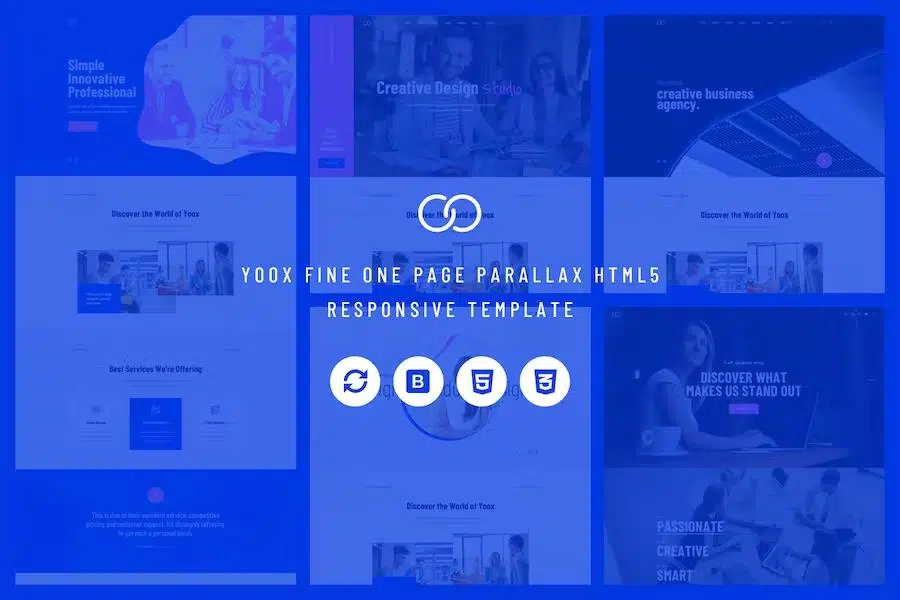 Yoox – Fine One Page Parallax HTML5 Responsive Template