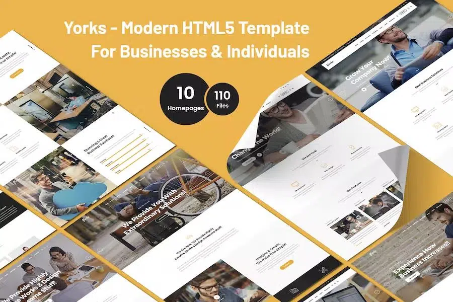 Yorks – Modern HTML5 Template For Businesses & Individuals