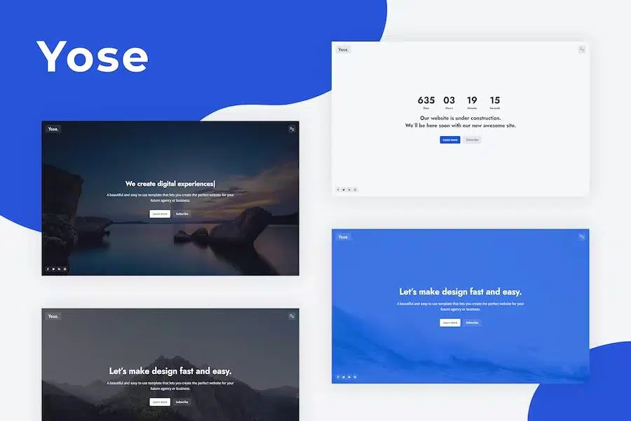 Yose – Responsive Coming Soon Template