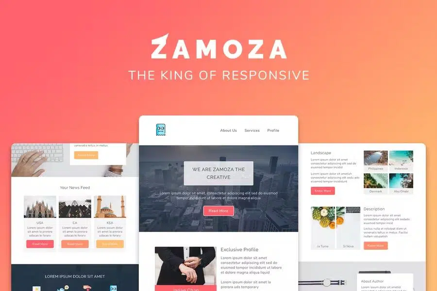 Zamoza Responsive Multipurpose Email Template