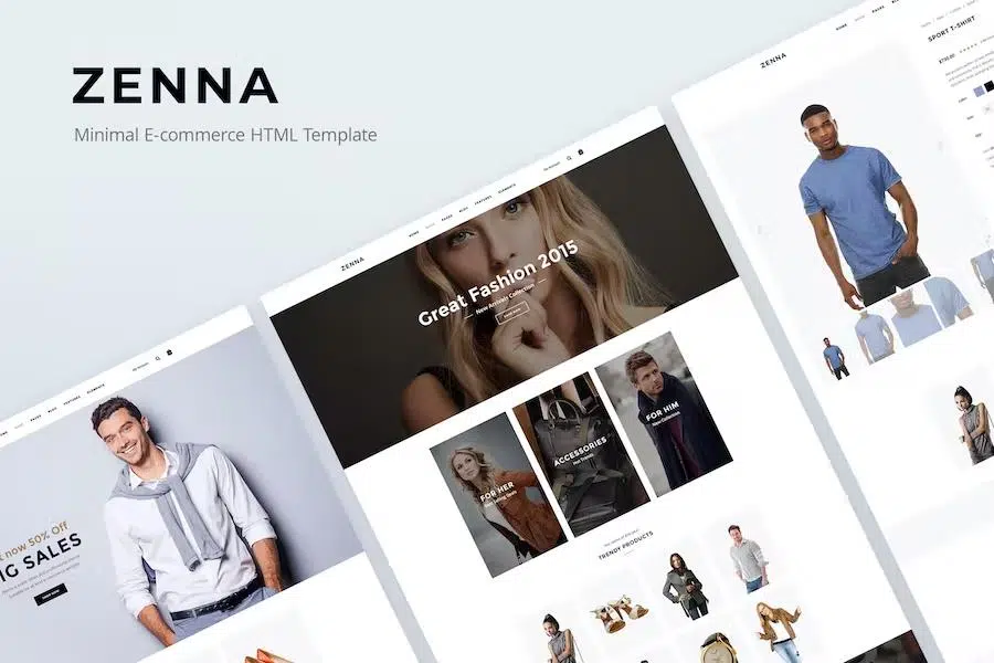 Zenna – Minimal E-commerce HTML Template