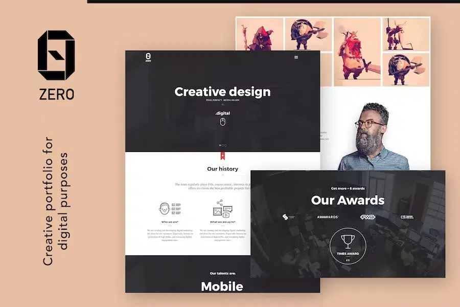 ZER0 – HTML5 Digital Creative Agency Template