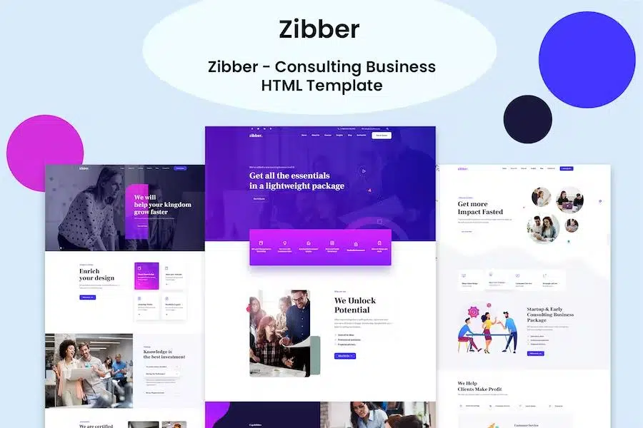 Zibber – Business Consulting HTML5 Template