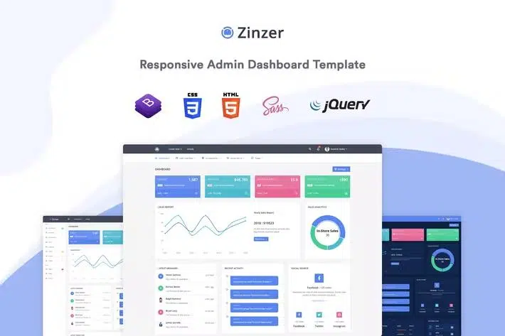 Zinzar – Admin Dashboard Template