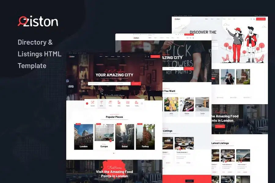 Ziston – Directory & Listings HTML Template
