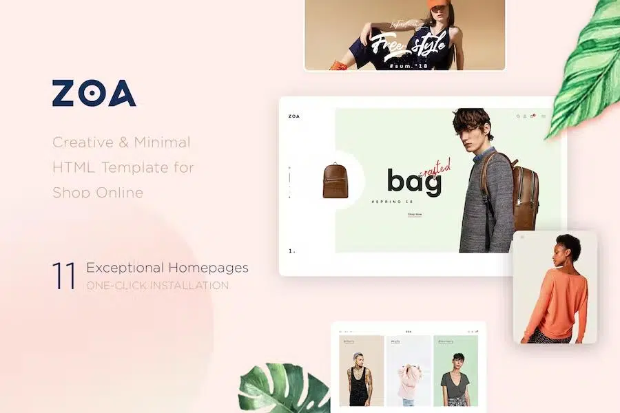 Zoa – Minimalist HTML Template