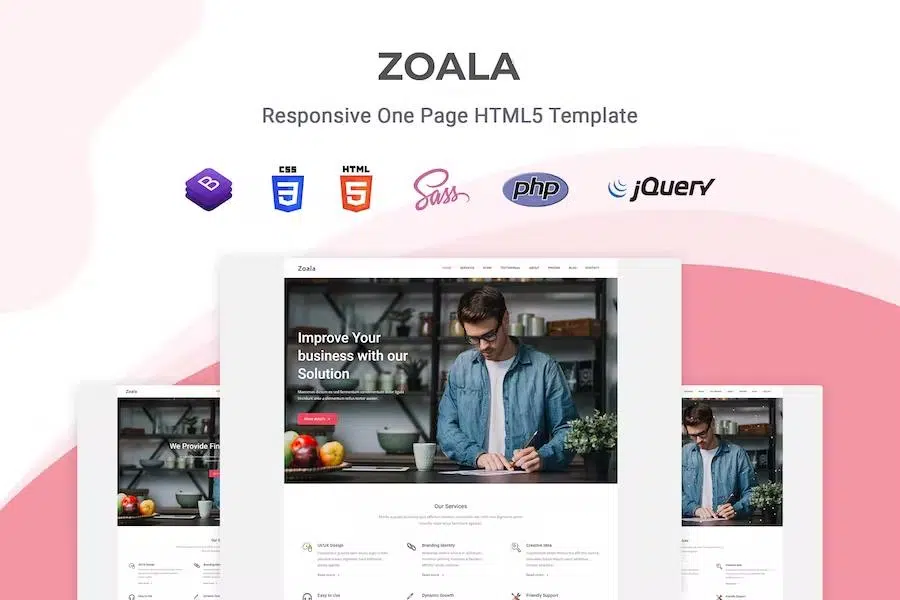 Zoala – One Page Template