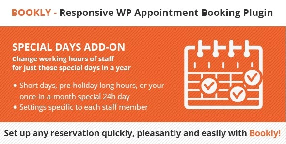 Bookly Special Days Add-on