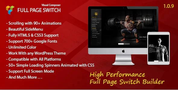 Full Page Switch With Side Menu – Addon For WPBakery Page Builder