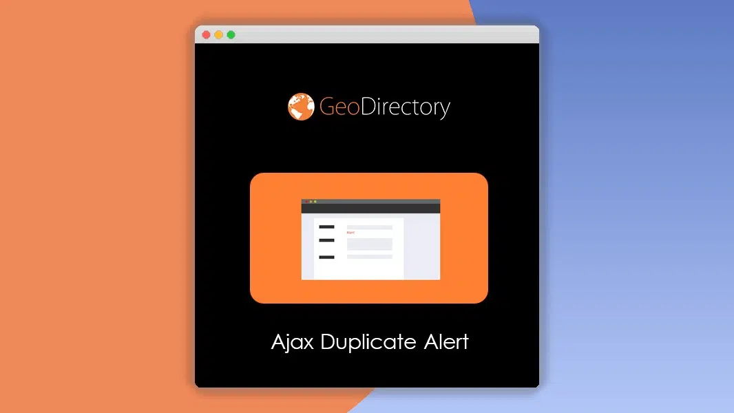 GeoDirectory Ajax Duplicate Alert 2.3.4